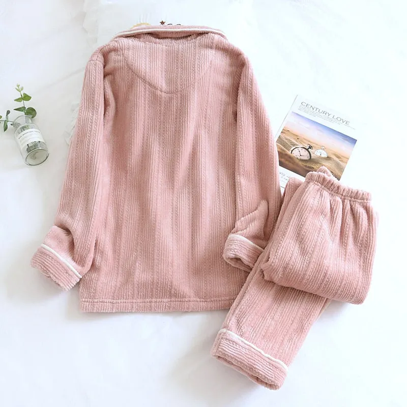 Cozy Winter Flannel Matching Pajama Set