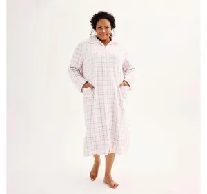 Croft & Barrow Plus Size Long Plush Zip Front Robe ZC33R001PP