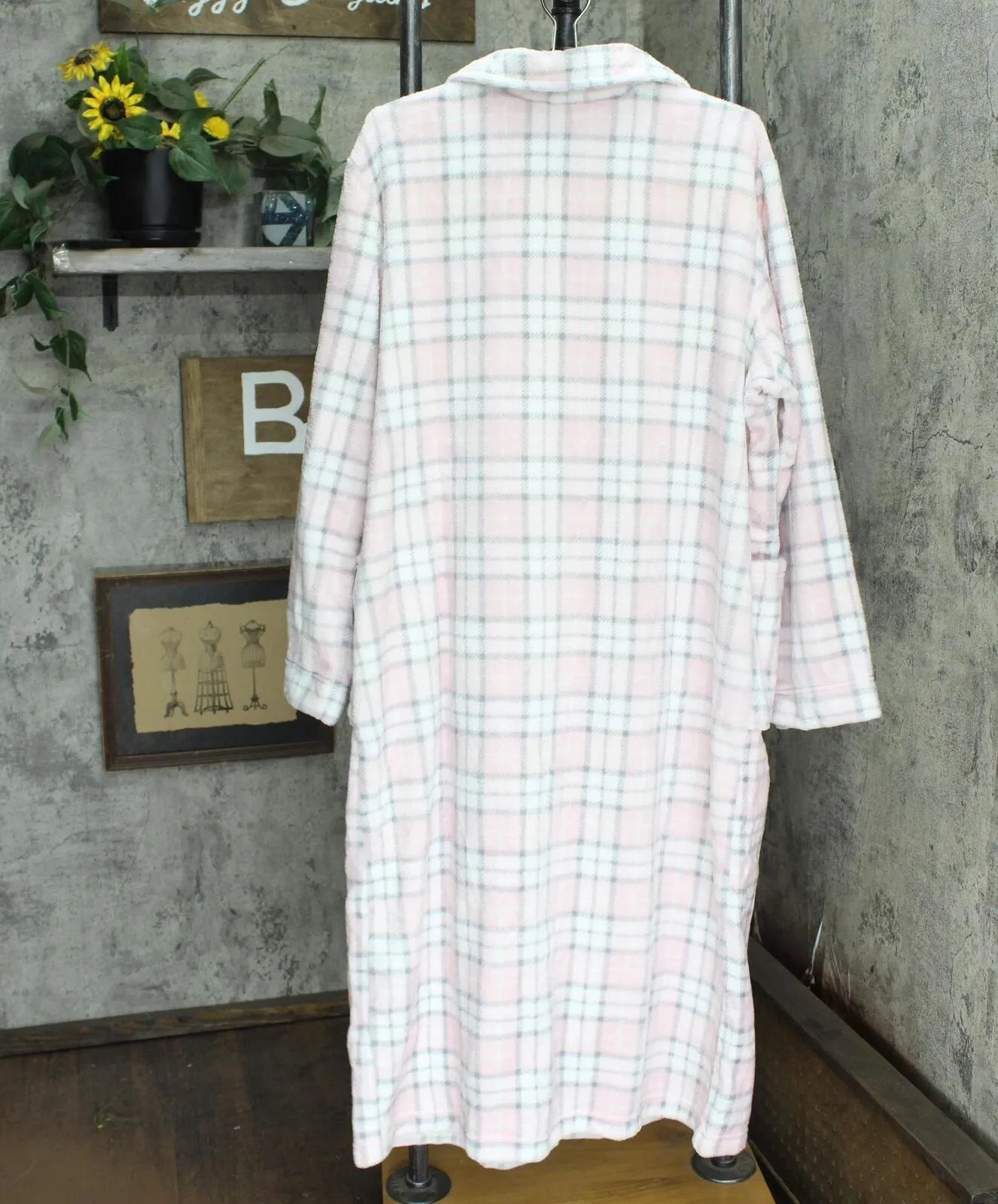 Croft & Barrow Plus Size Long Plush Zip Front Robe ZC33R001PP