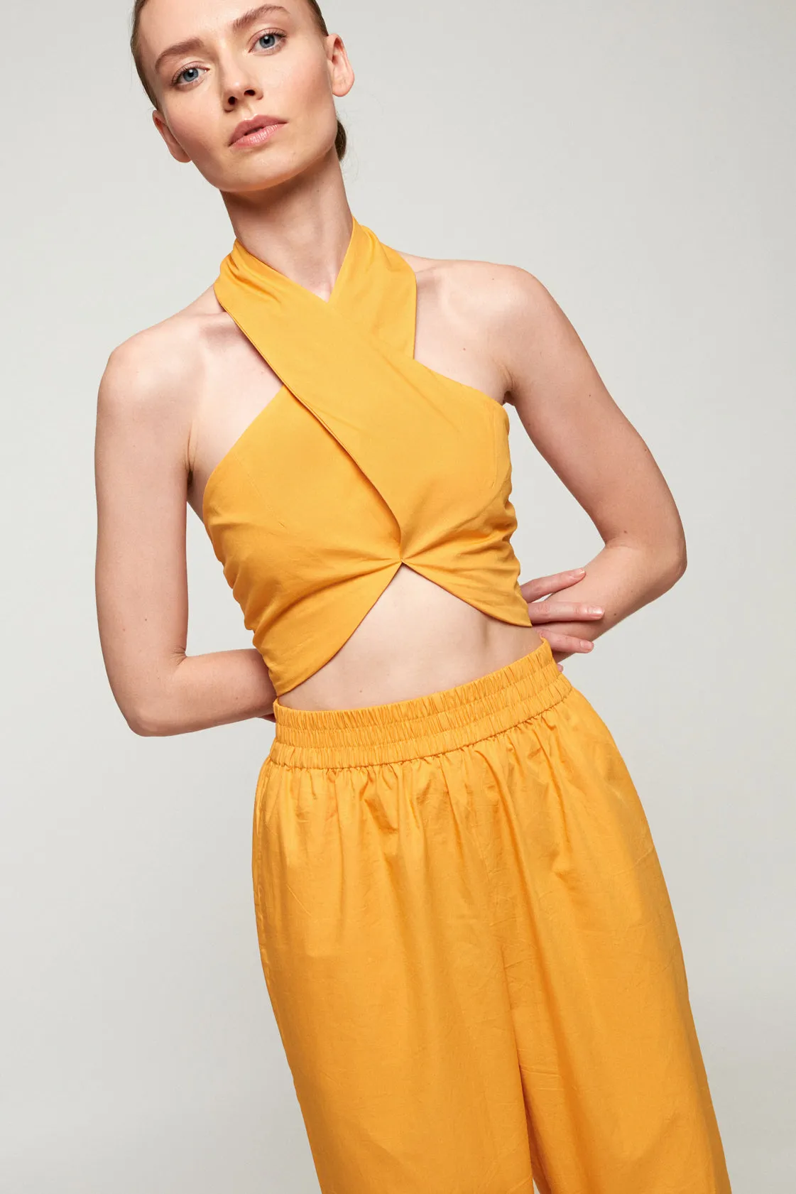 Crossover Halter | Straight Leg Trouser