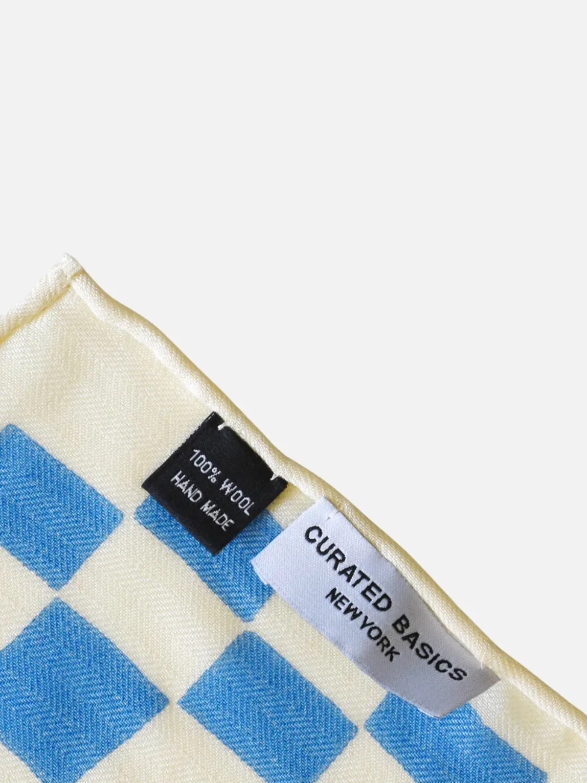 Curated Basics Wool Check Pocket Square