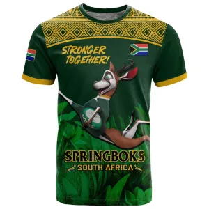 Custom South Africa Rugby T shirt Go Bokke World Cup Champions History LT14