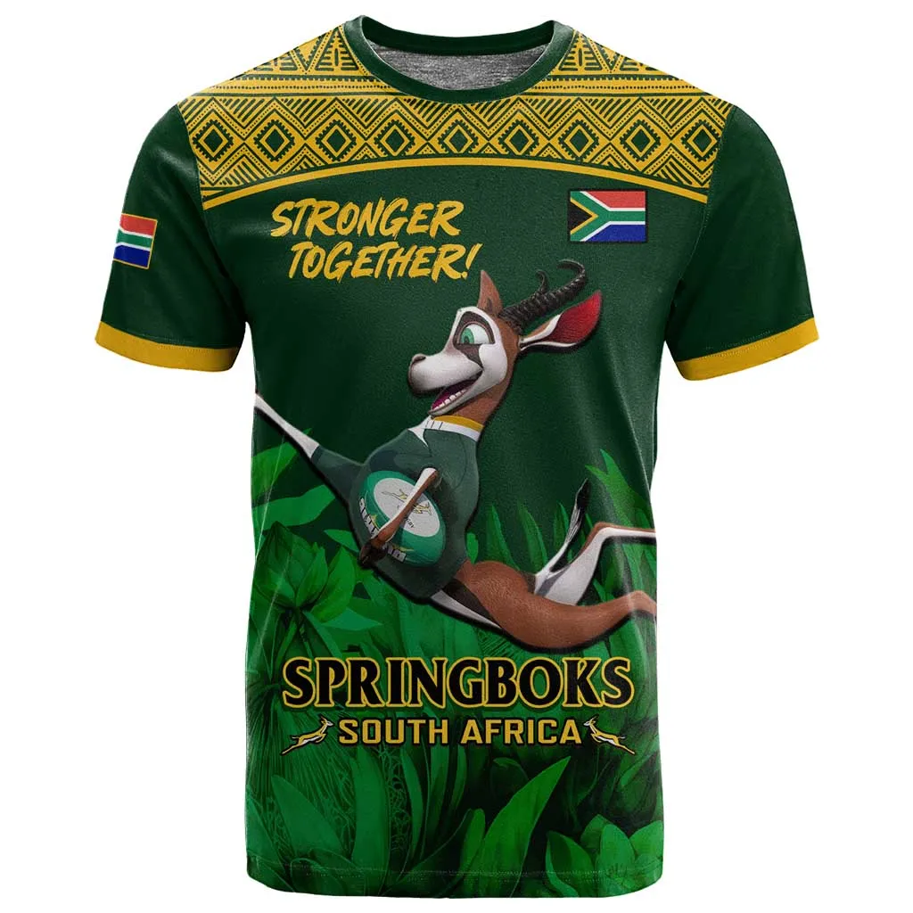Custom South Africa Rugby T shirt Go Bokke World Cup Champions History LT14