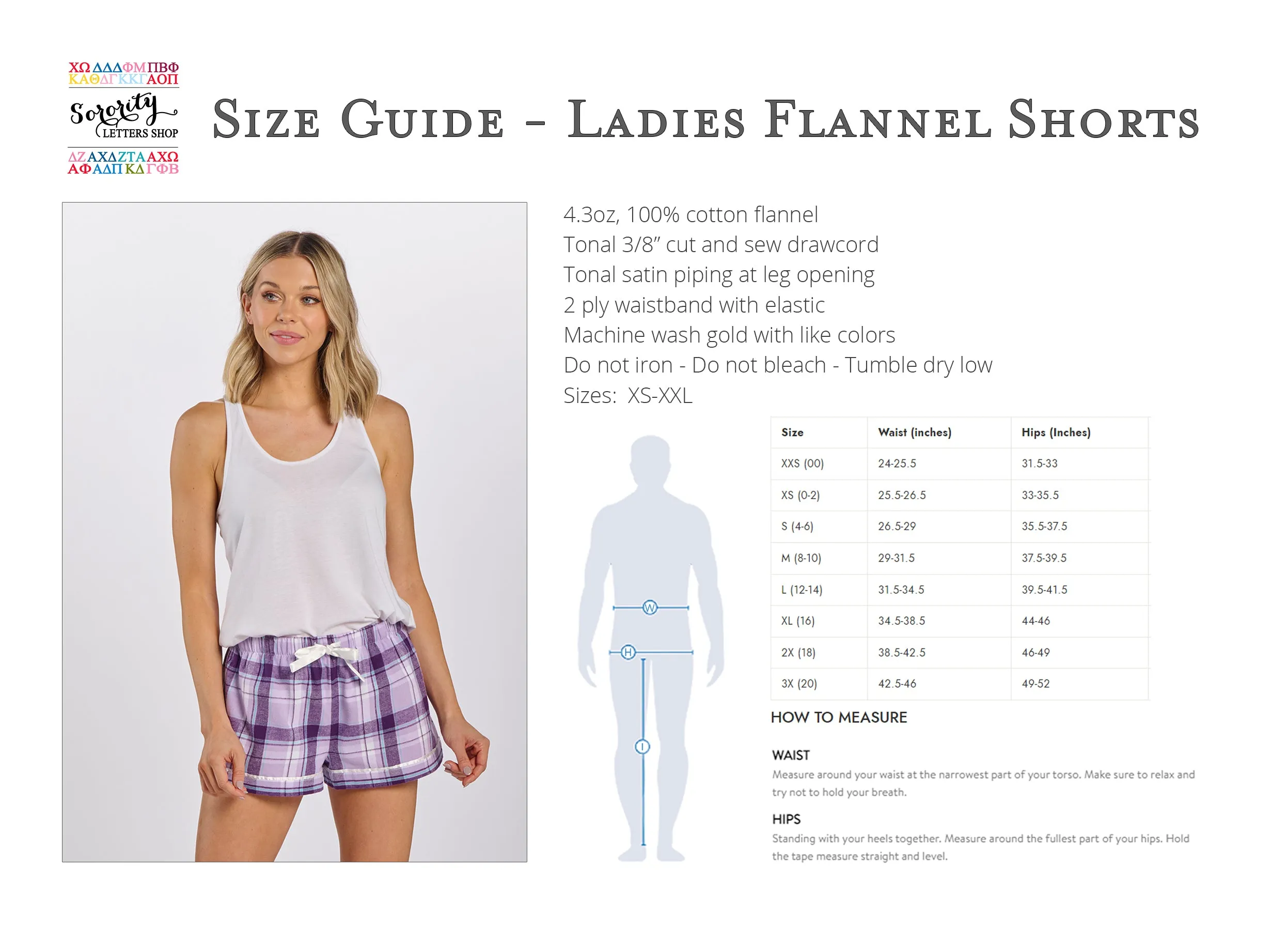 Delta  Zeta Flannel Boxer Shorts