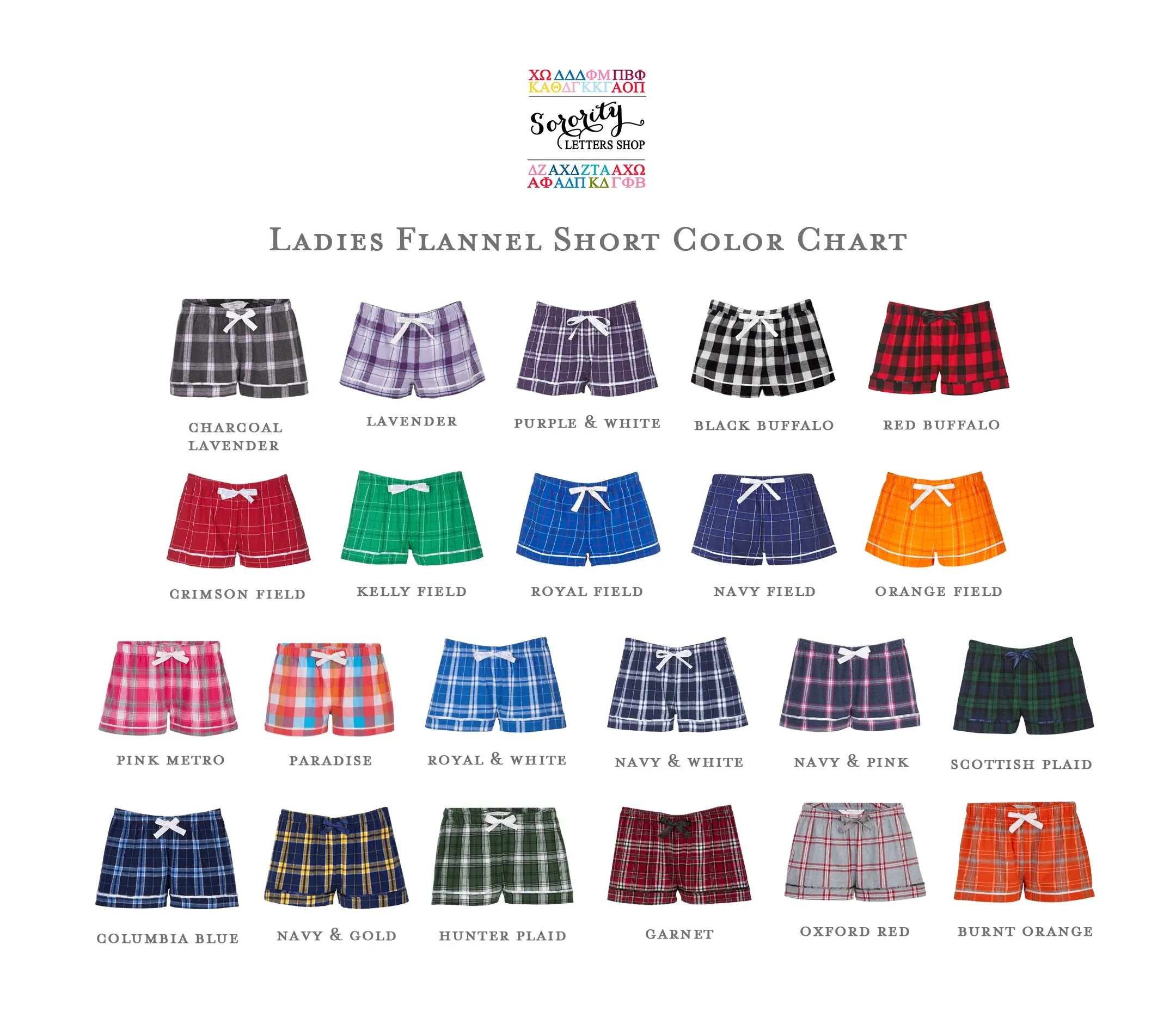 Delta  Zeta Flannel Boxer Shorts