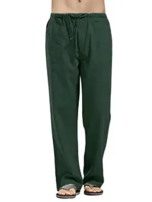Derrick -  Drawsting Straight Leg Pants Plus Size