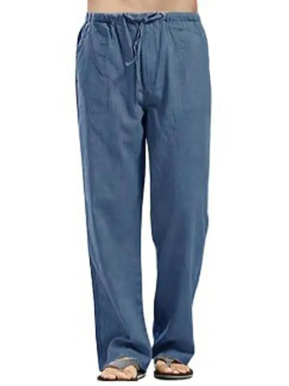 Derrick -  Drawsting Straight Leg Pants Plus Size