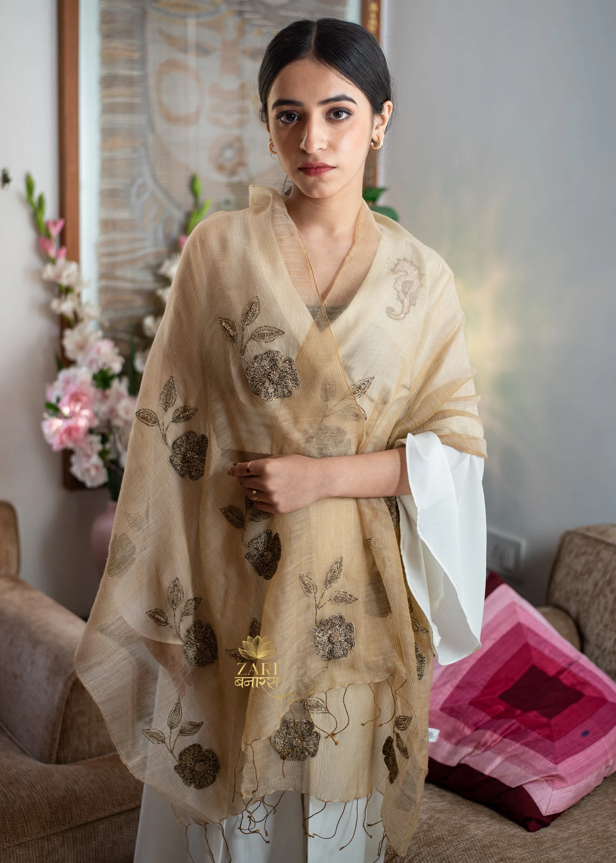Desert Bloom Silk Scarf