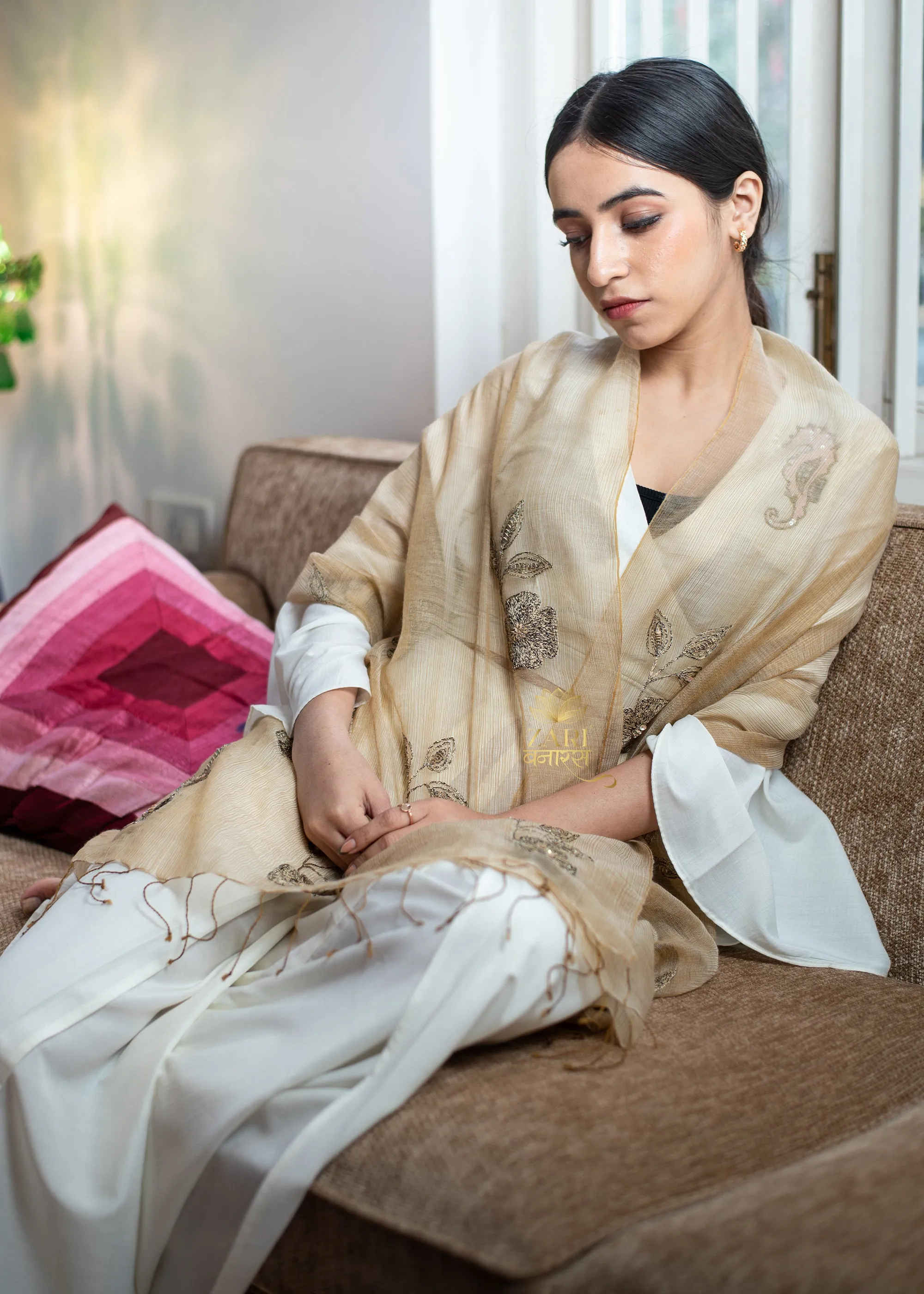 Desert Bloom Silk Scarf
