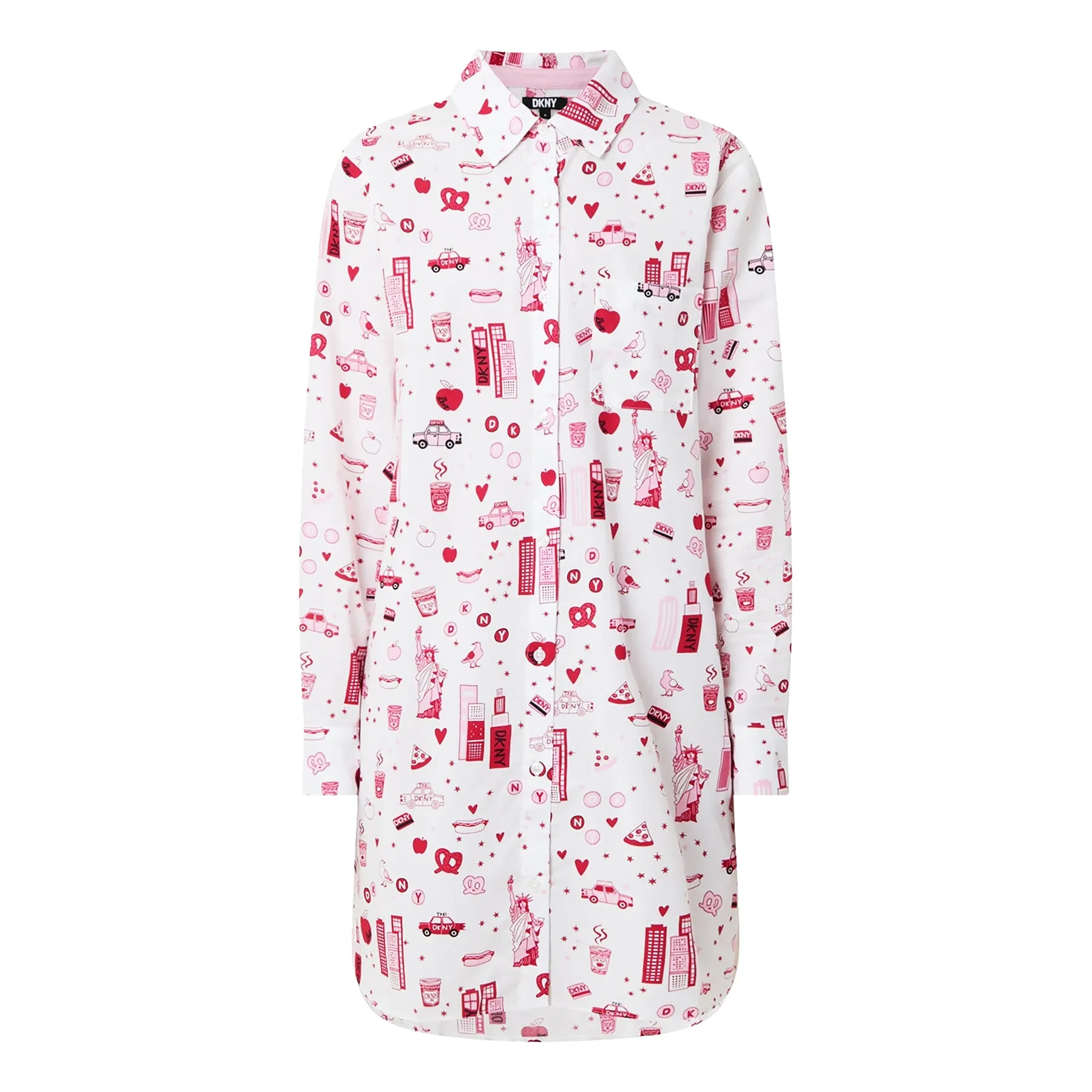 DKNY City For Dreamers LS Collared Sleepshirt