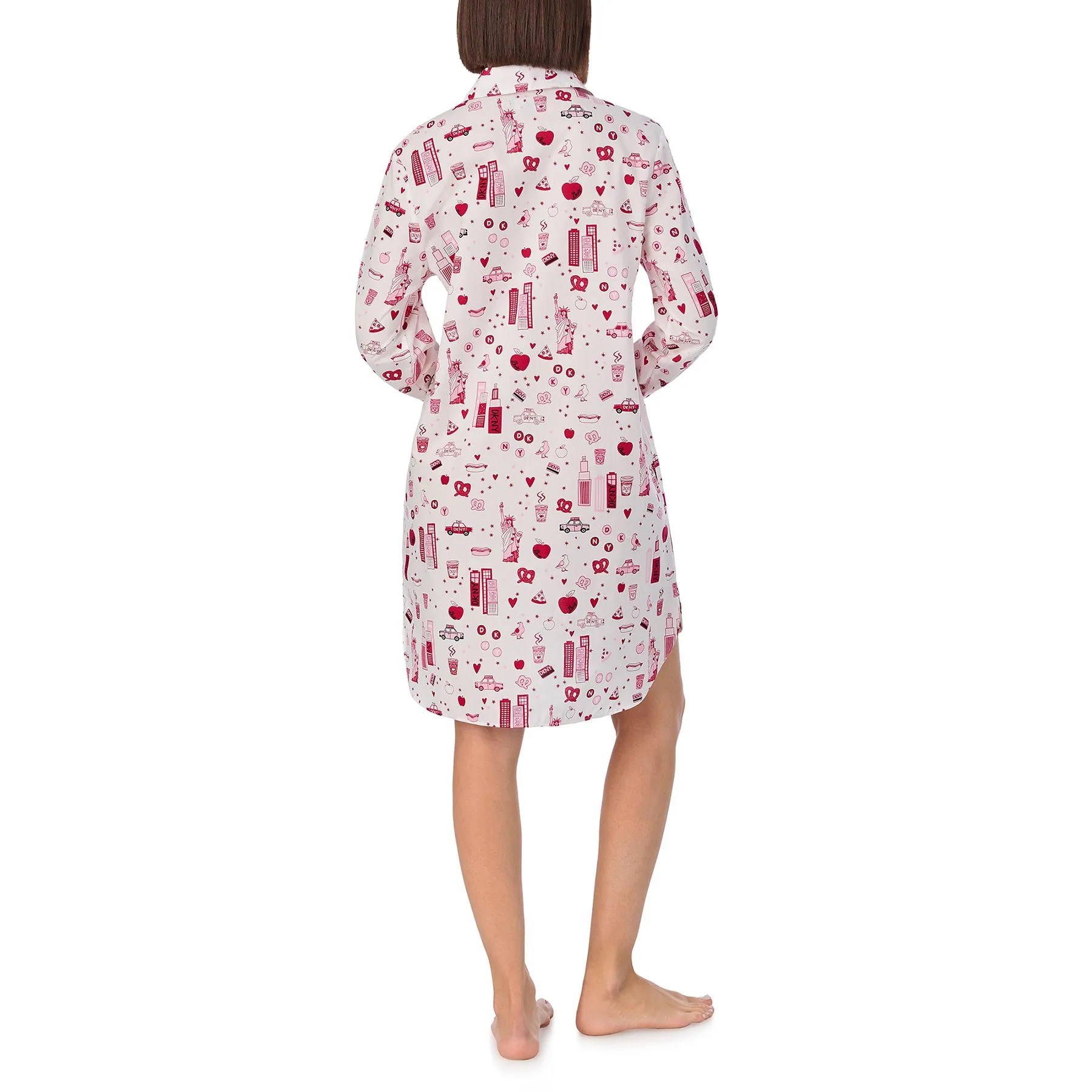 DKNY City For Dreamers LS Collared Sleepshirt