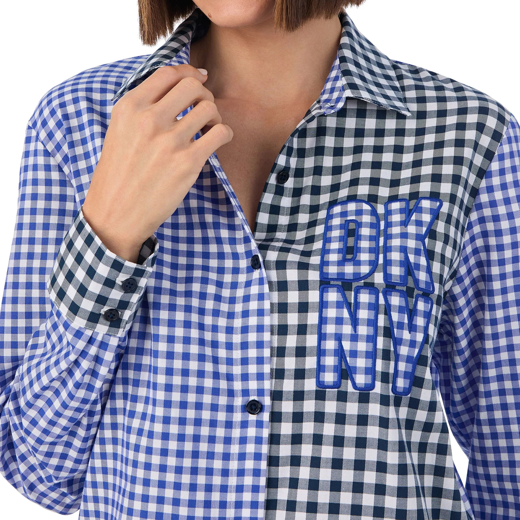 DKNY City For Dreamers LS Collared Sleepshirt