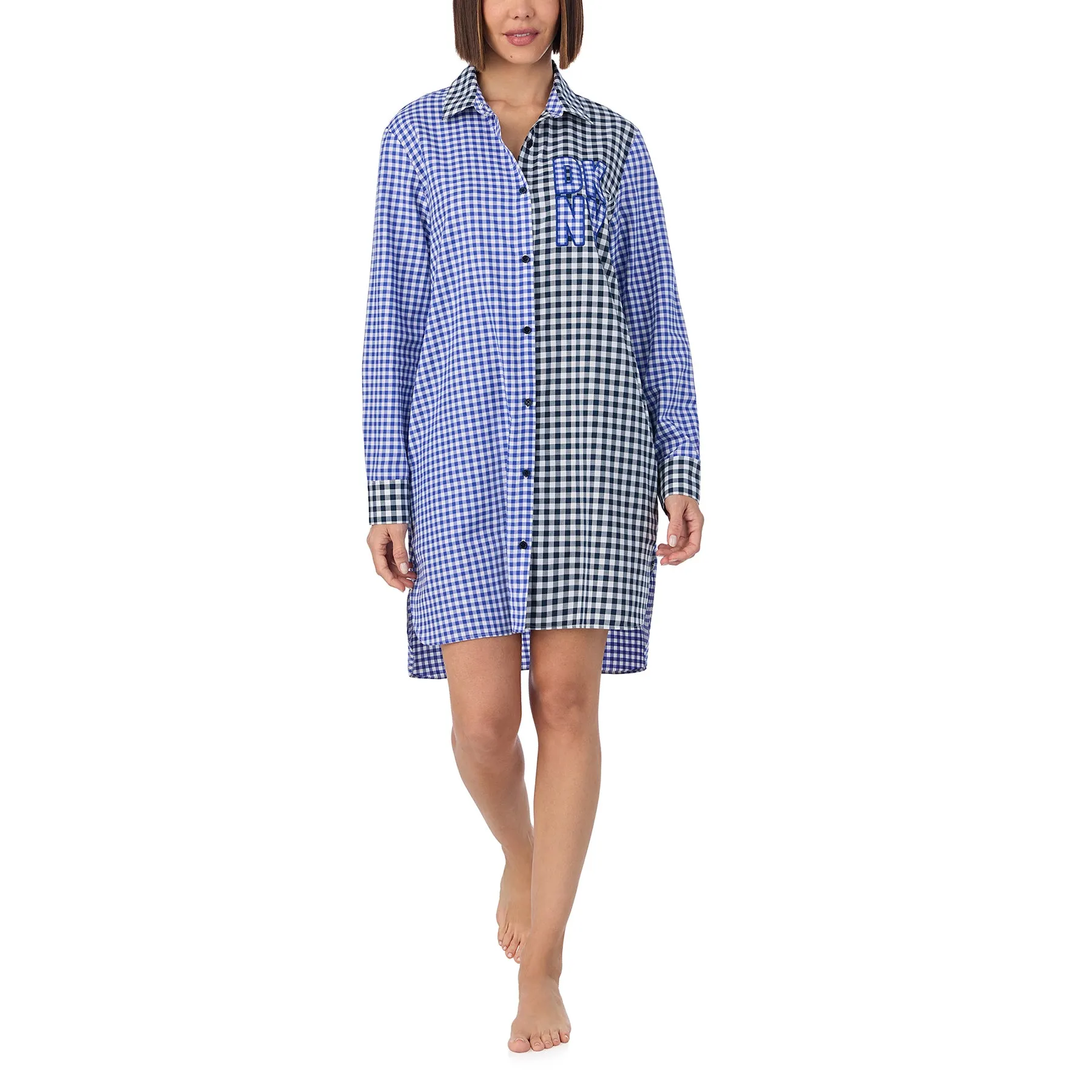 DKNY City For Dreamers LS Collared Sleepshirt