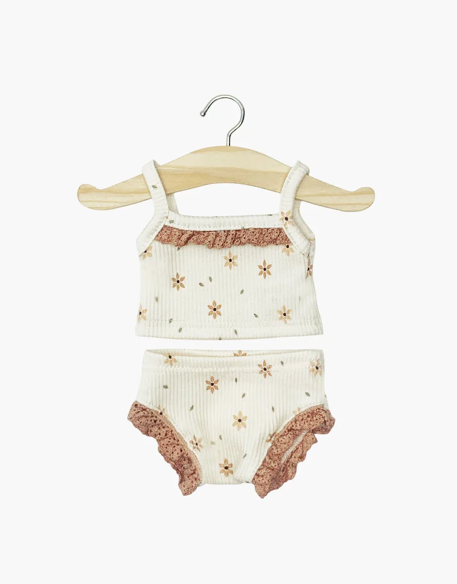 Doll Little Basics Underwear Set - Winter Flowers & Lace