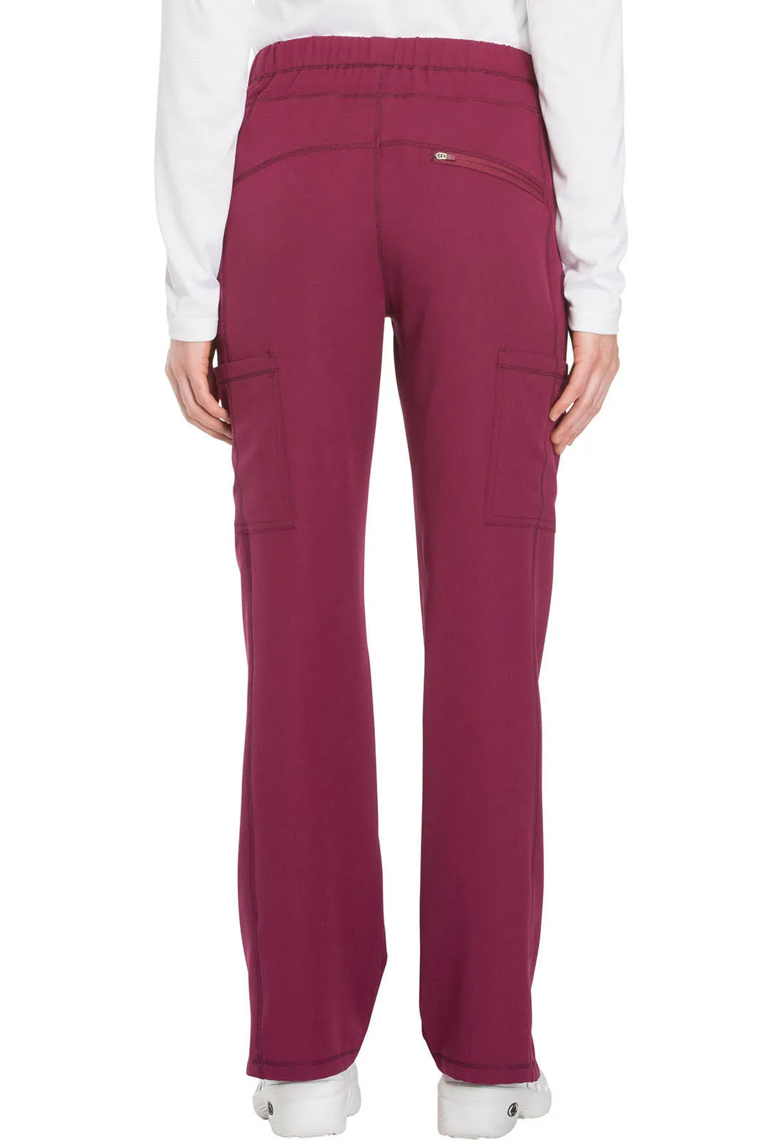 Dynamix DK130 Mid Rise Straight Leg Drawstring Pants Wine