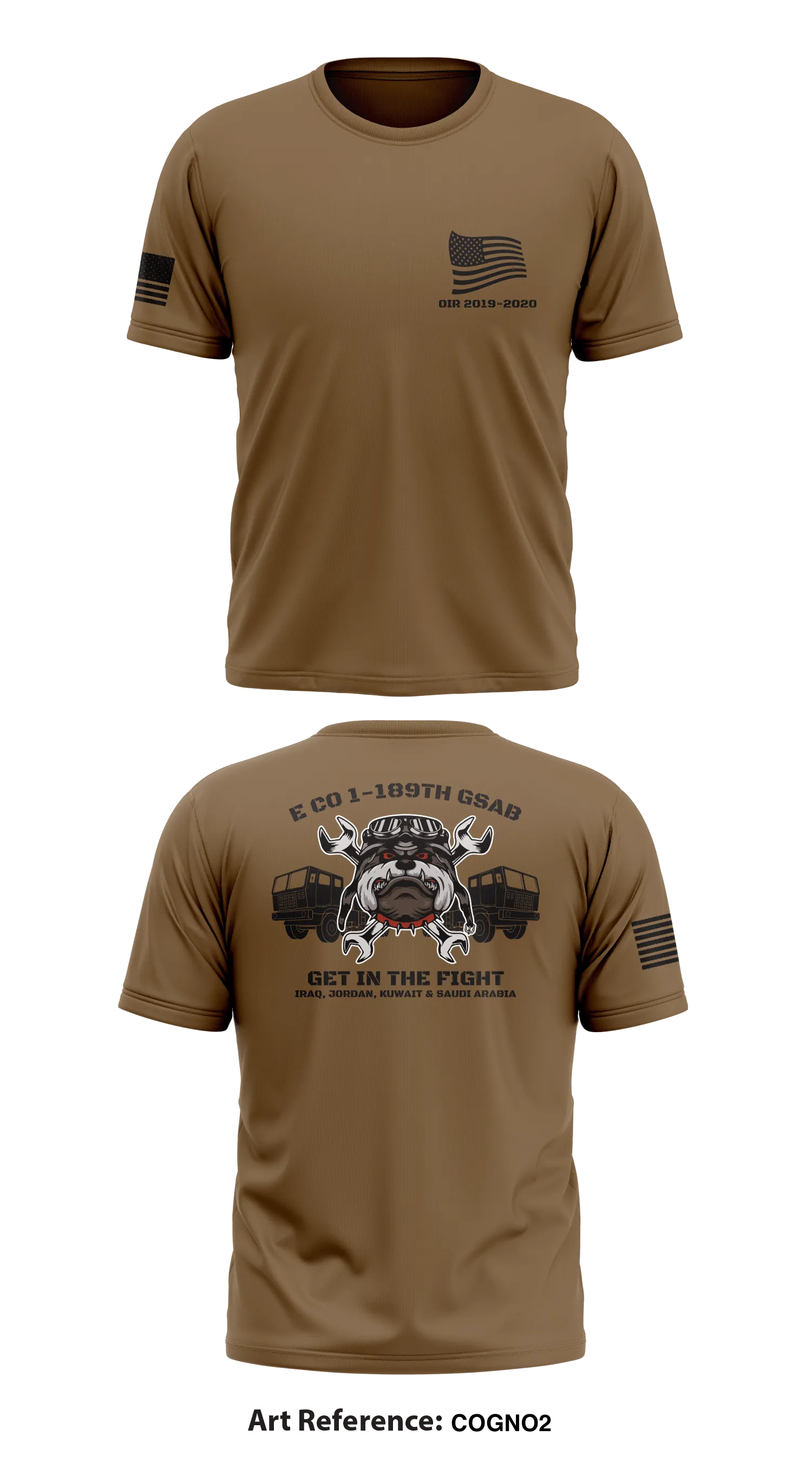 E Co 1-189th GSAB   Core Men's SS Performance Tee - CogNo2