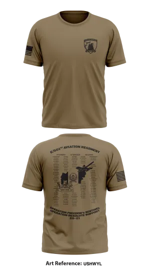 E/501ST AVN REGT Store 1 Core Men's SS Performance Tee - USHWYL