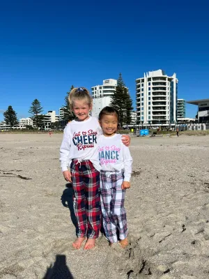 Eat Sleep Cheer Repeat Tartan Pyjama Set - Youth