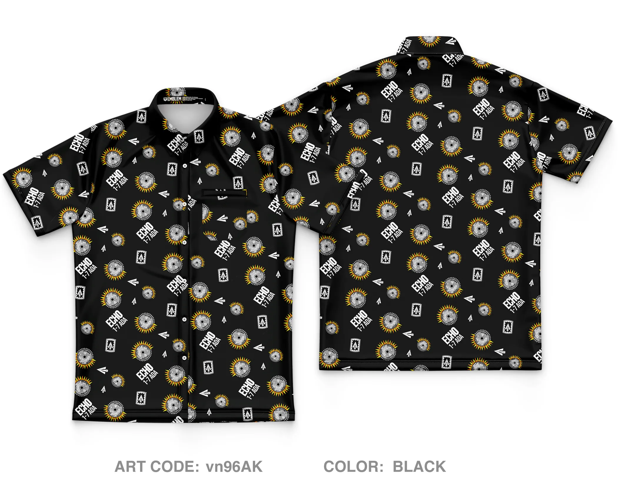 Echo Co, 1-7 ADA Core Men's SS Performance Party Shirt - vn96AK