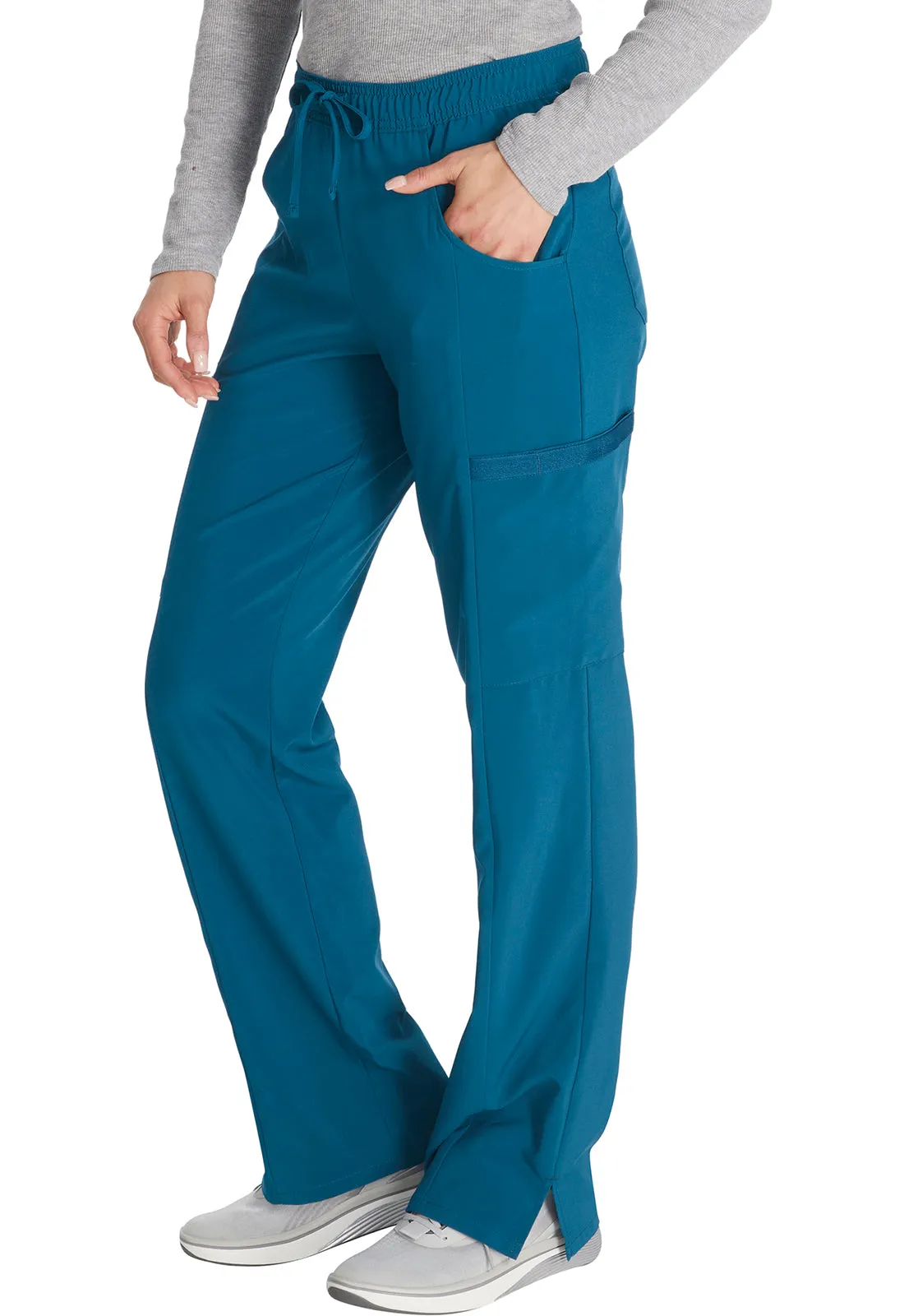 EDS Essentials DK010 Mid Rise Straight Leg Drawstring Pants Caribbean Blue
