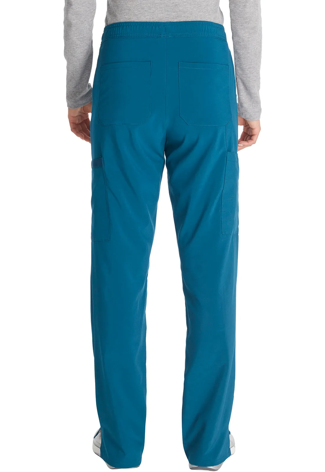 EDS Essentials DK010 Mid Rise Straight Leg Drawstring Pants Caribbean Blue