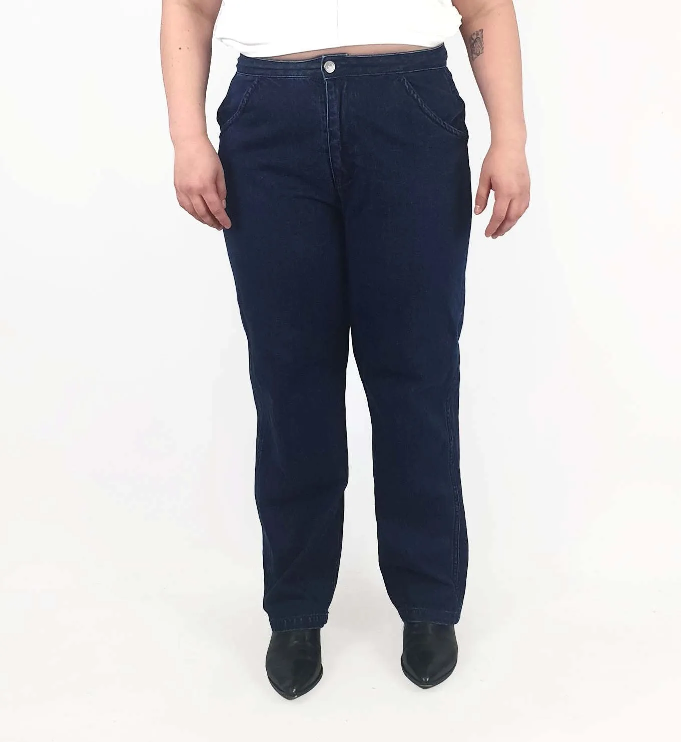 Elk dark denim straight leg pants size 34 (best fits 14-16)