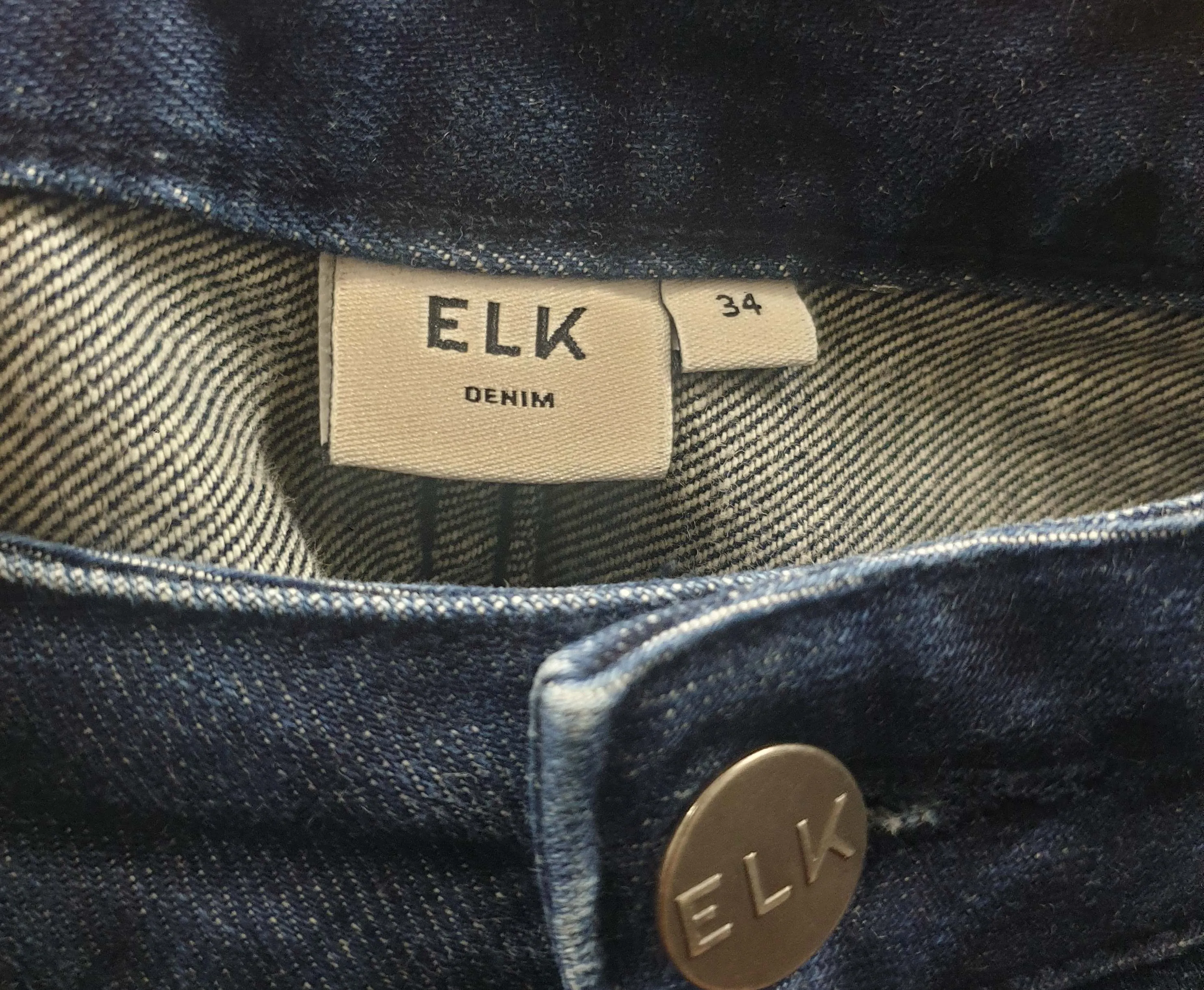 Elk dark denim straight leg pants size 34 (best fits 14-16)