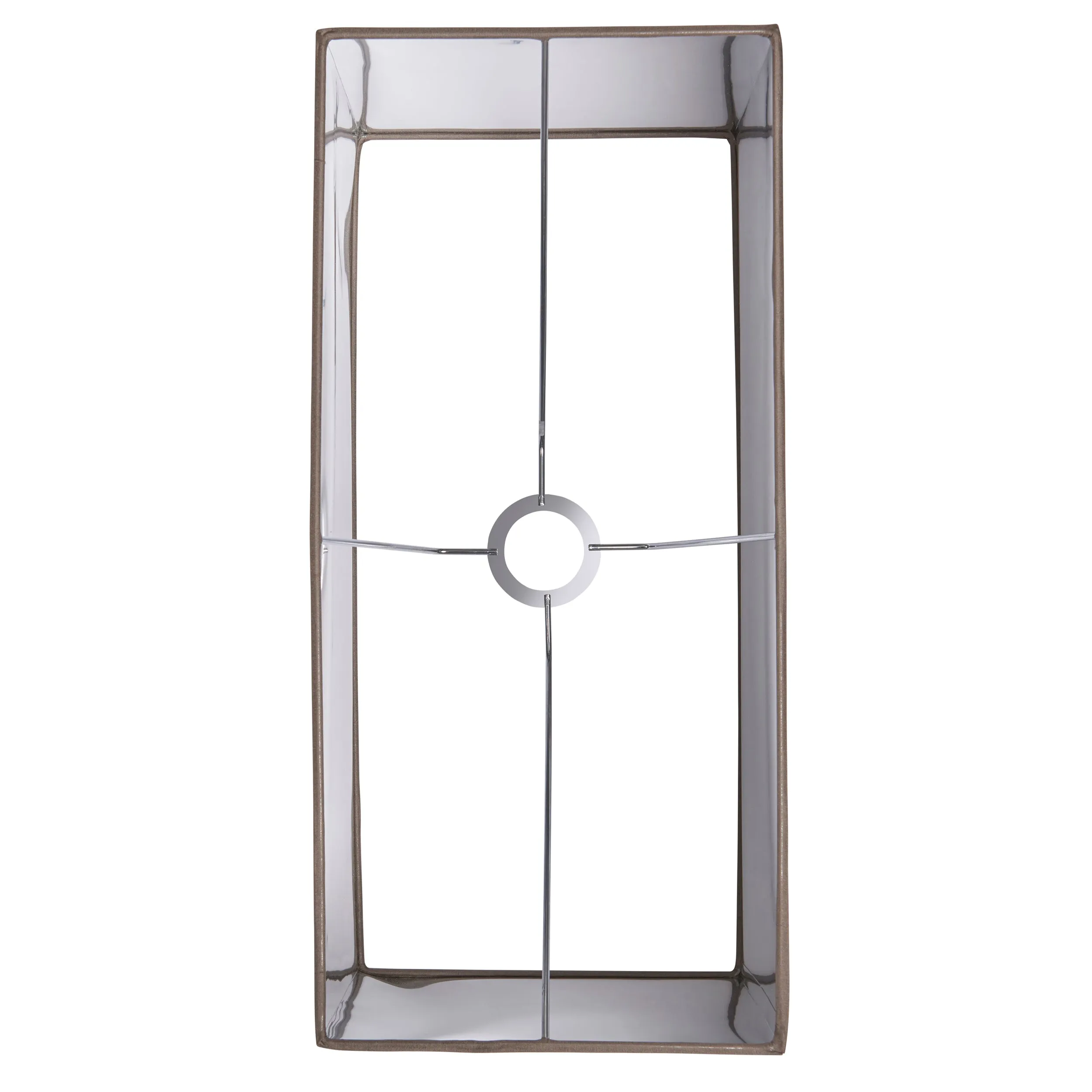 Endon 74418 Cassier 1lt Shade Taupe silk & bright nickel plate 60W E27 or B22 GLS (Required)