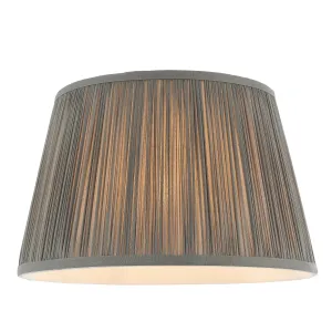 Endon 79626 Freya 1lt Shade Charcoal grey silk 60W E27 or B22 GLS (Required)