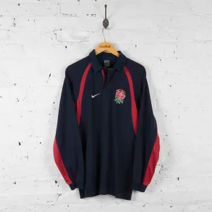 England 2001 Nike Rugby Shirt - Blue - L