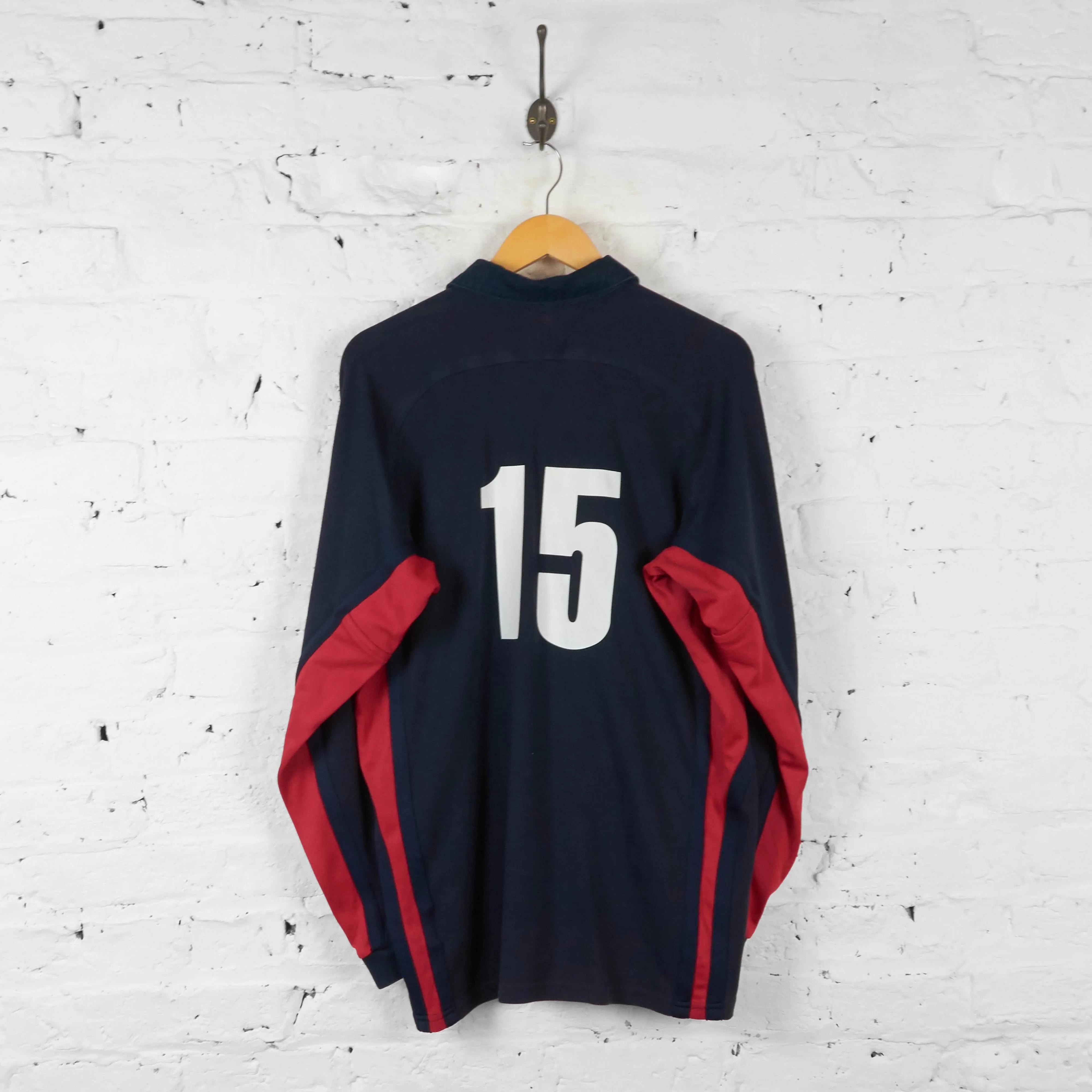 England 2001 Nike Rugby Shirt - Blue - L