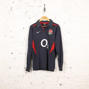 England 2002 Nike Away Rugby Shirt - Blue - L