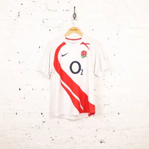 England 2007 Nike Home Rugby Shirt - White - M