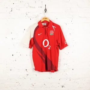 England 2008 Nike Rugby Away Shirt - Red - L