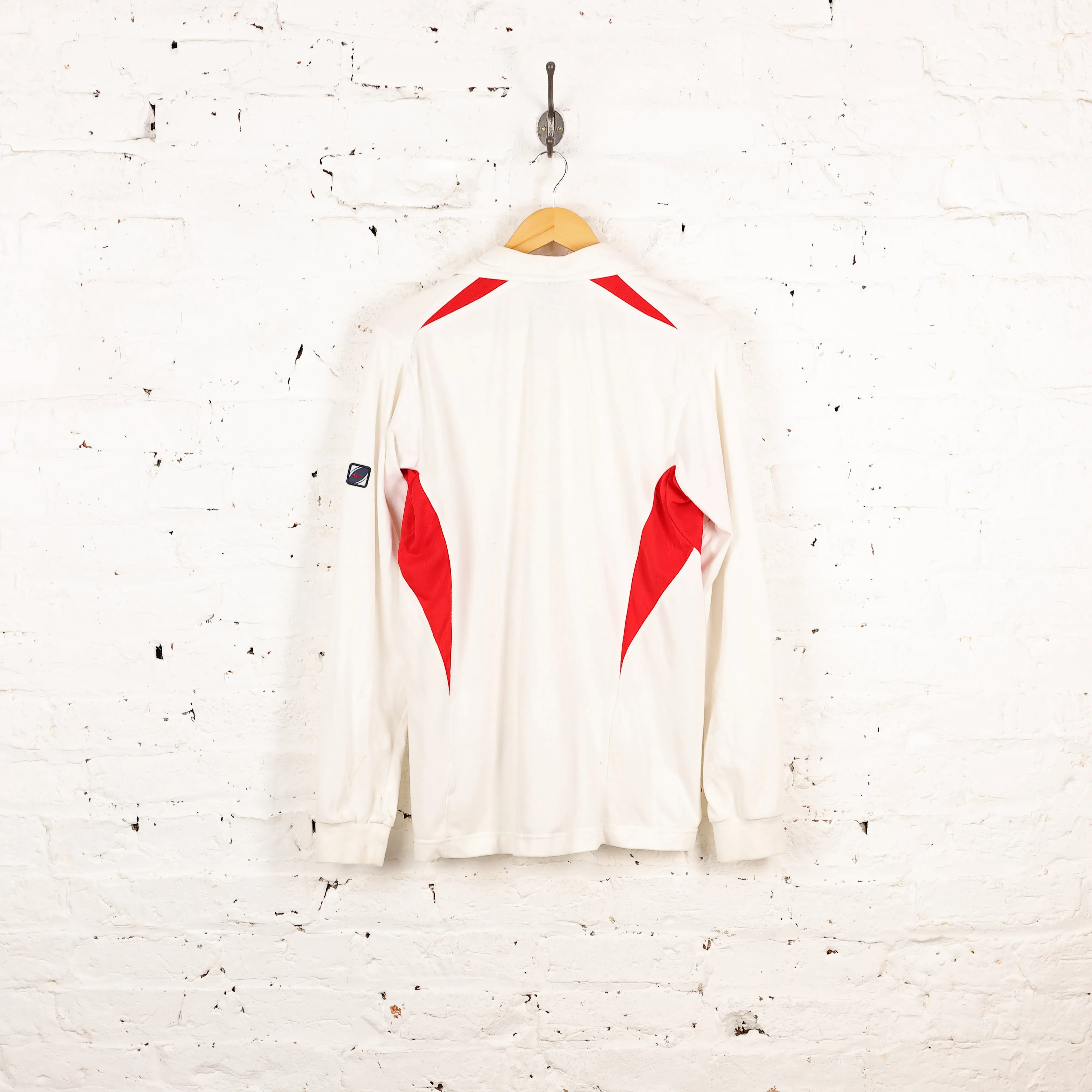 England Nike 2003 Long Sleeve Rugby Shirt - White - M