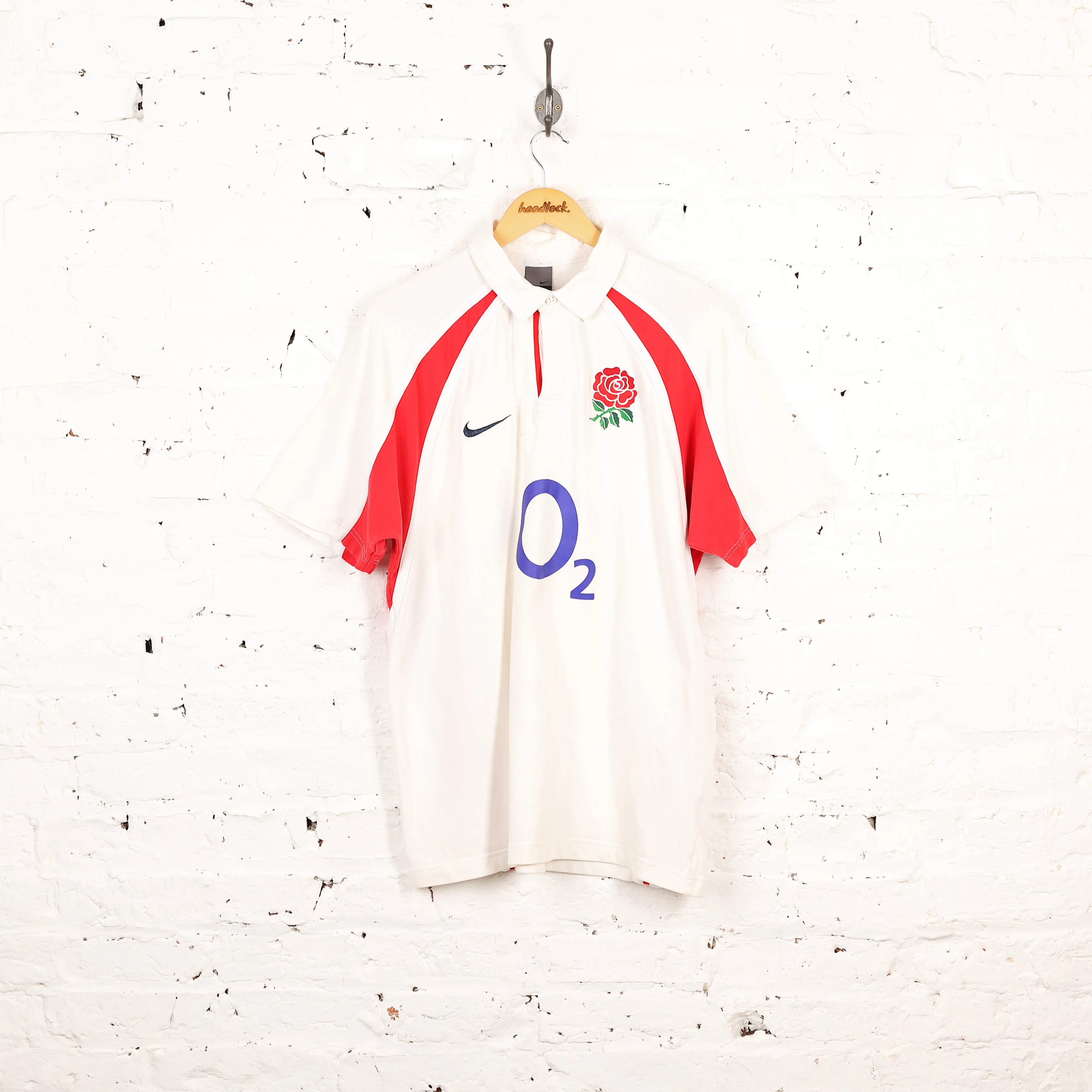 England Nike 2003 Rugby Shirt - White - L