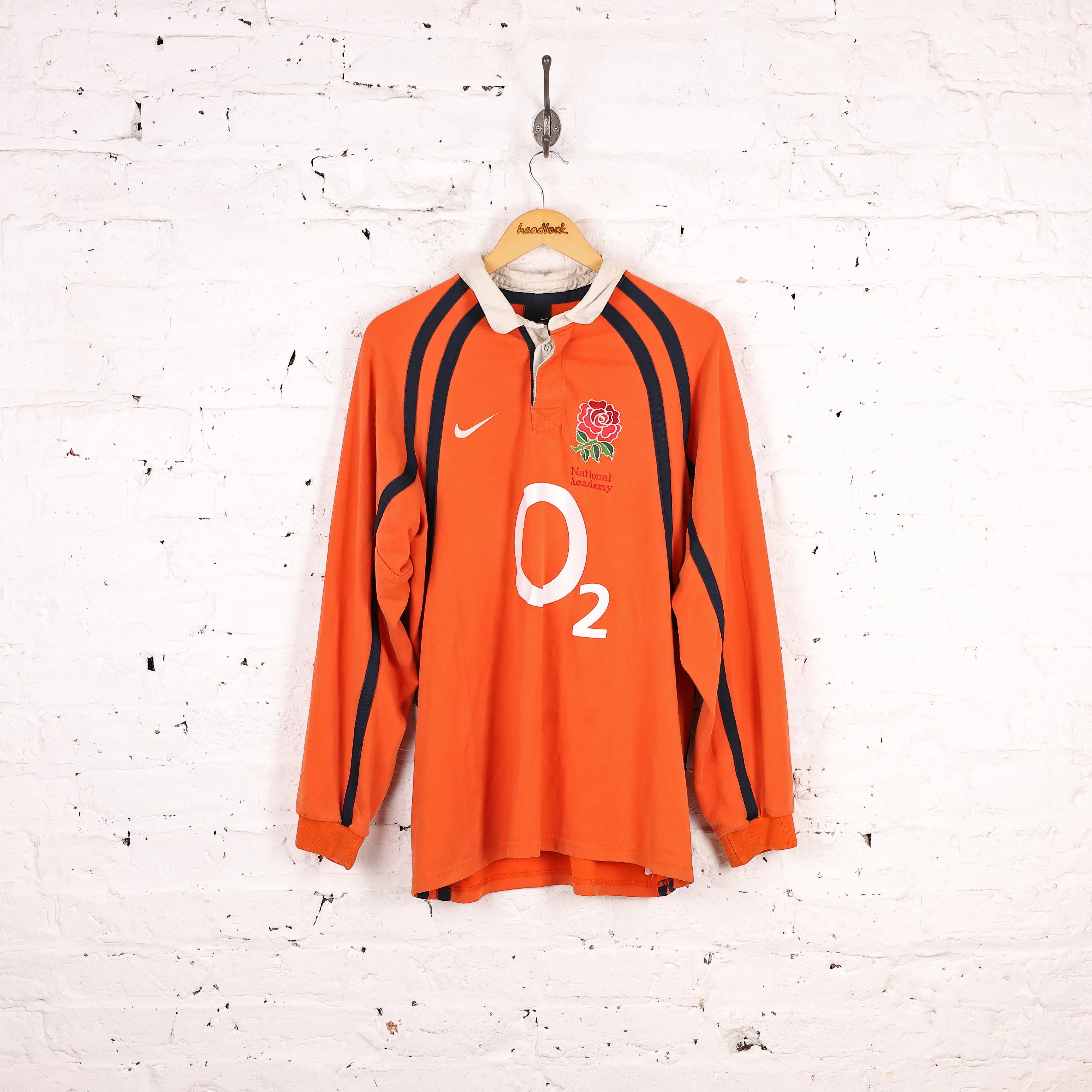 England Nike National Academy Rugby Shirt - Orange - L