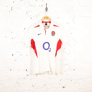 England Rugby 2004 Long Sleeve Nike Home Shirt - White - L