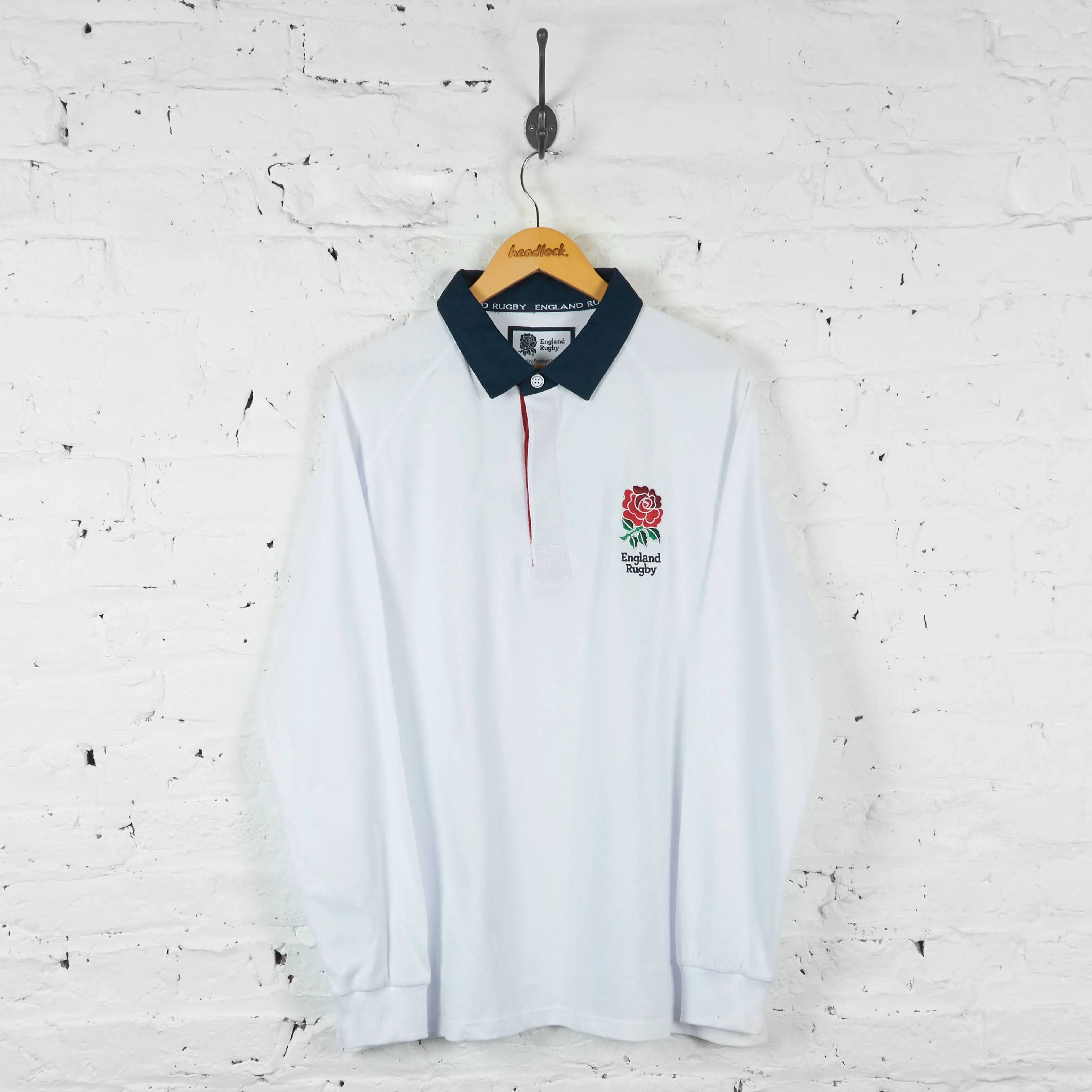 England Rugby Long Sleeve Shirt - White - L