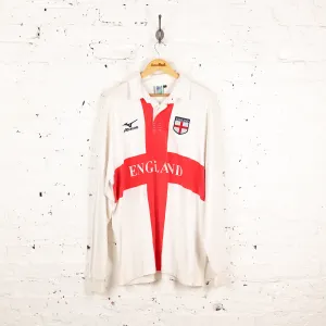 England Rugby Mizuno 1999 Long Sleeve Shirt - White - XXL