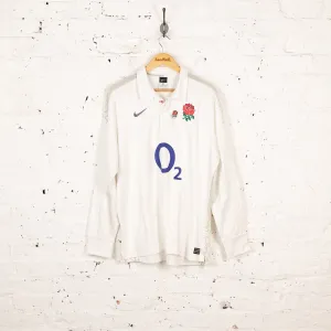 England Rugby Nike Long Sleeve Home Shirt - White- XL