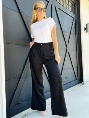 Fashion Forward Straight Leg Pants In Black