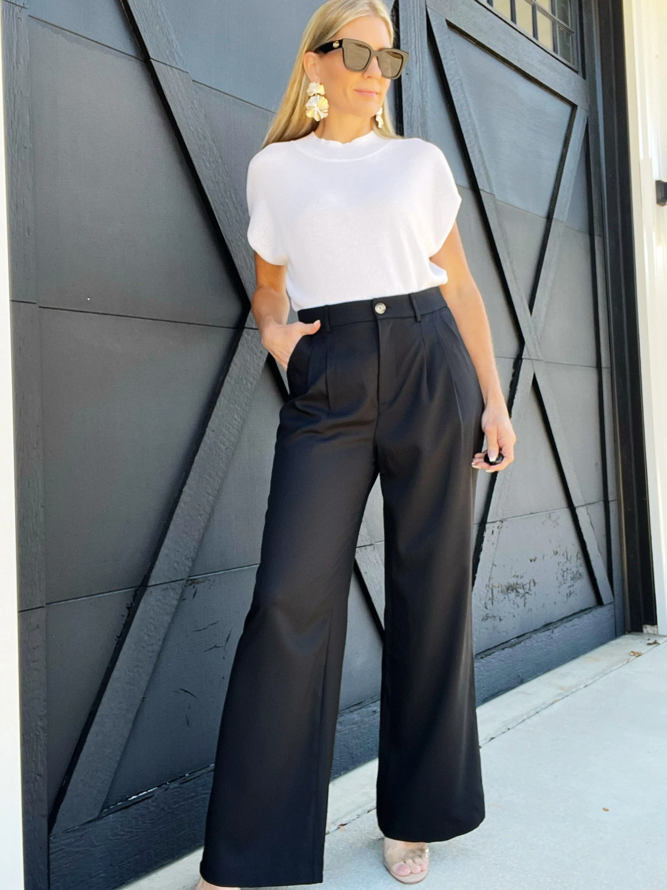 Fashion Forward Straight Leg Pants In Black