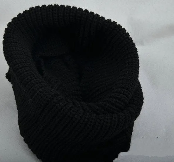 fashion winter warm Ring scarf lic Women Wool shawl Neck solid Wrap thicken Unisex Knitted scarves female pink sq306