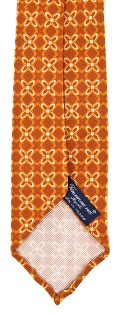 Finamore Napoli Orange Silk Tie