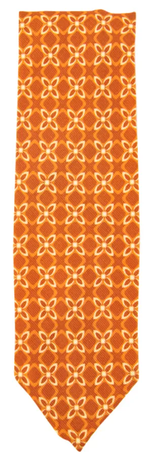 Finamore Napoli Orange Silk Tie