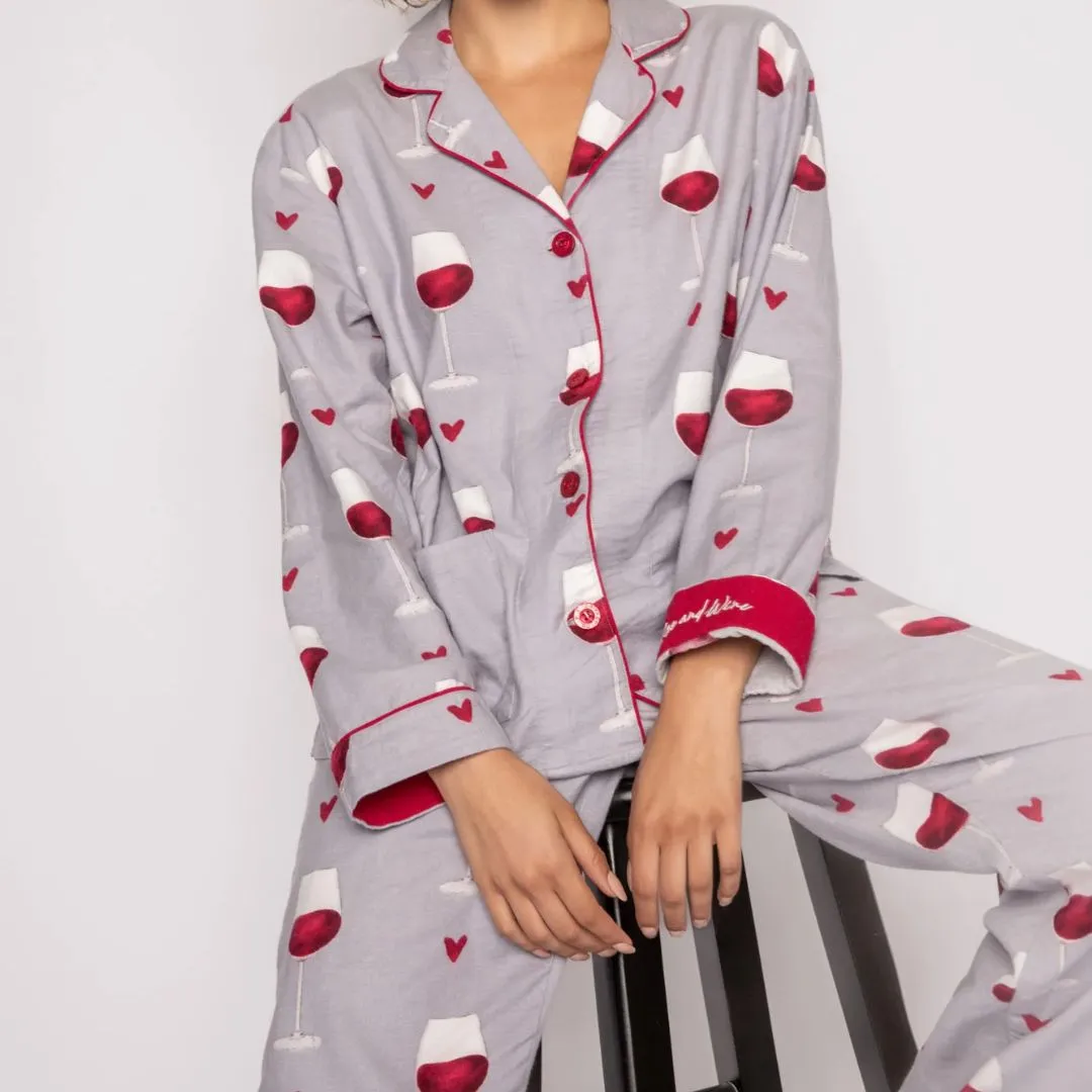 Flannel PJ Set (Grey)