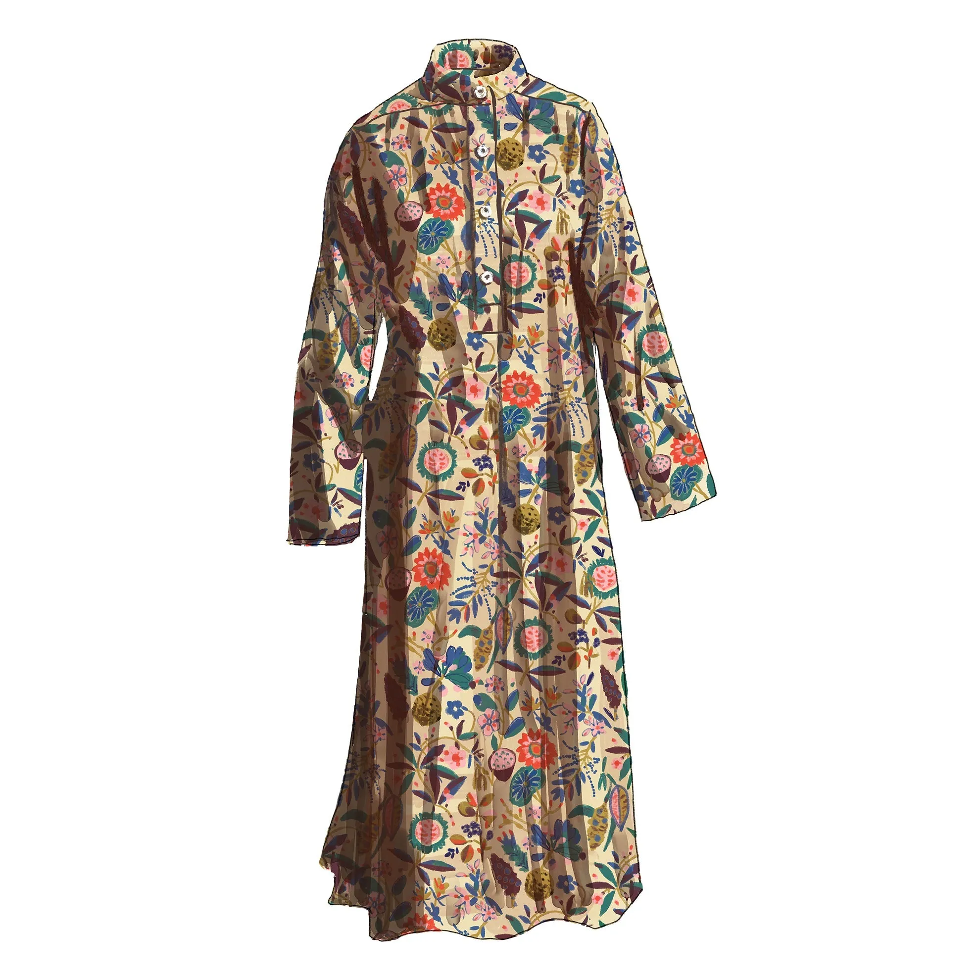 Floral Marie Antoinette Nightshirt