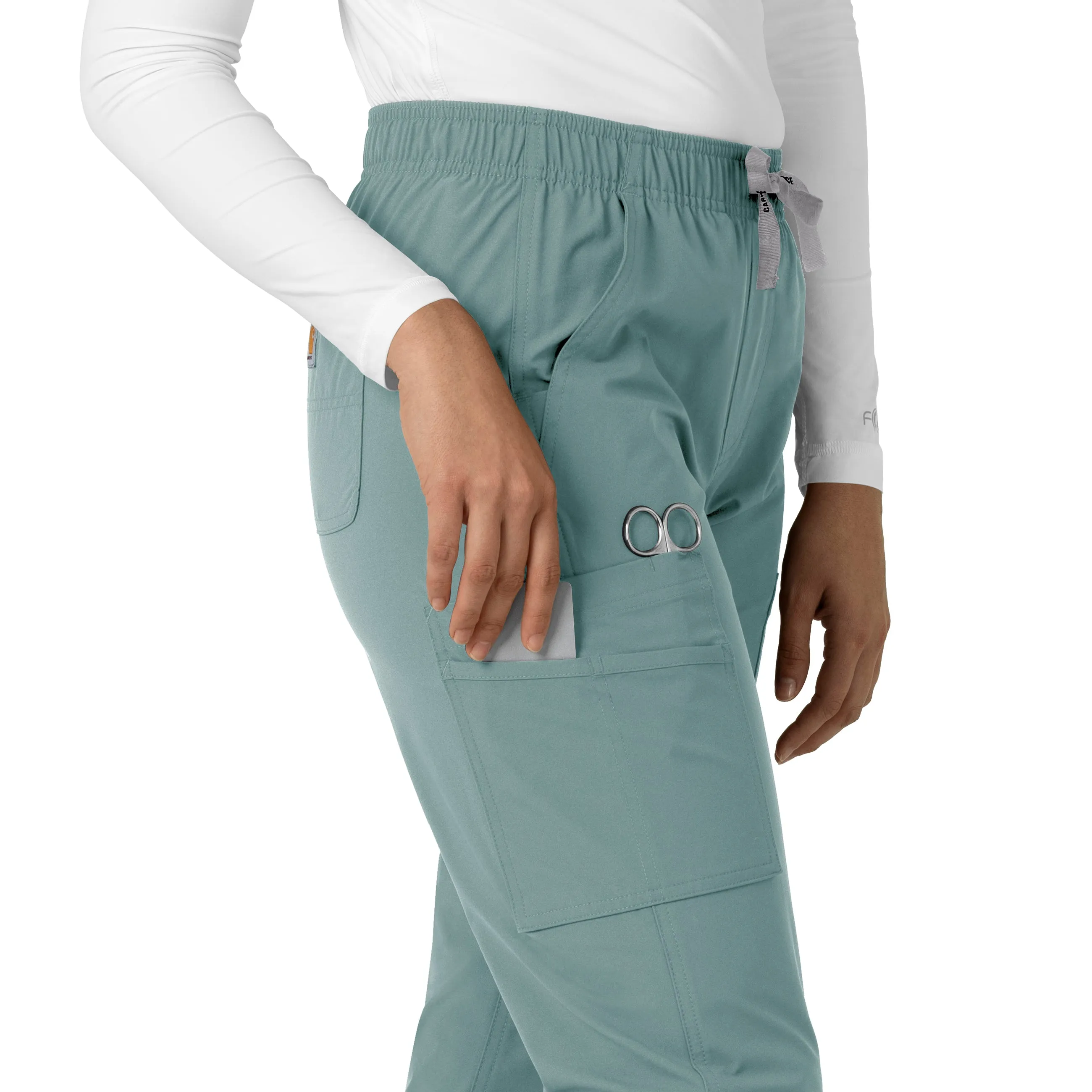 Force Essentials C51213 Straight Leg Scrub Pants Summer Blue