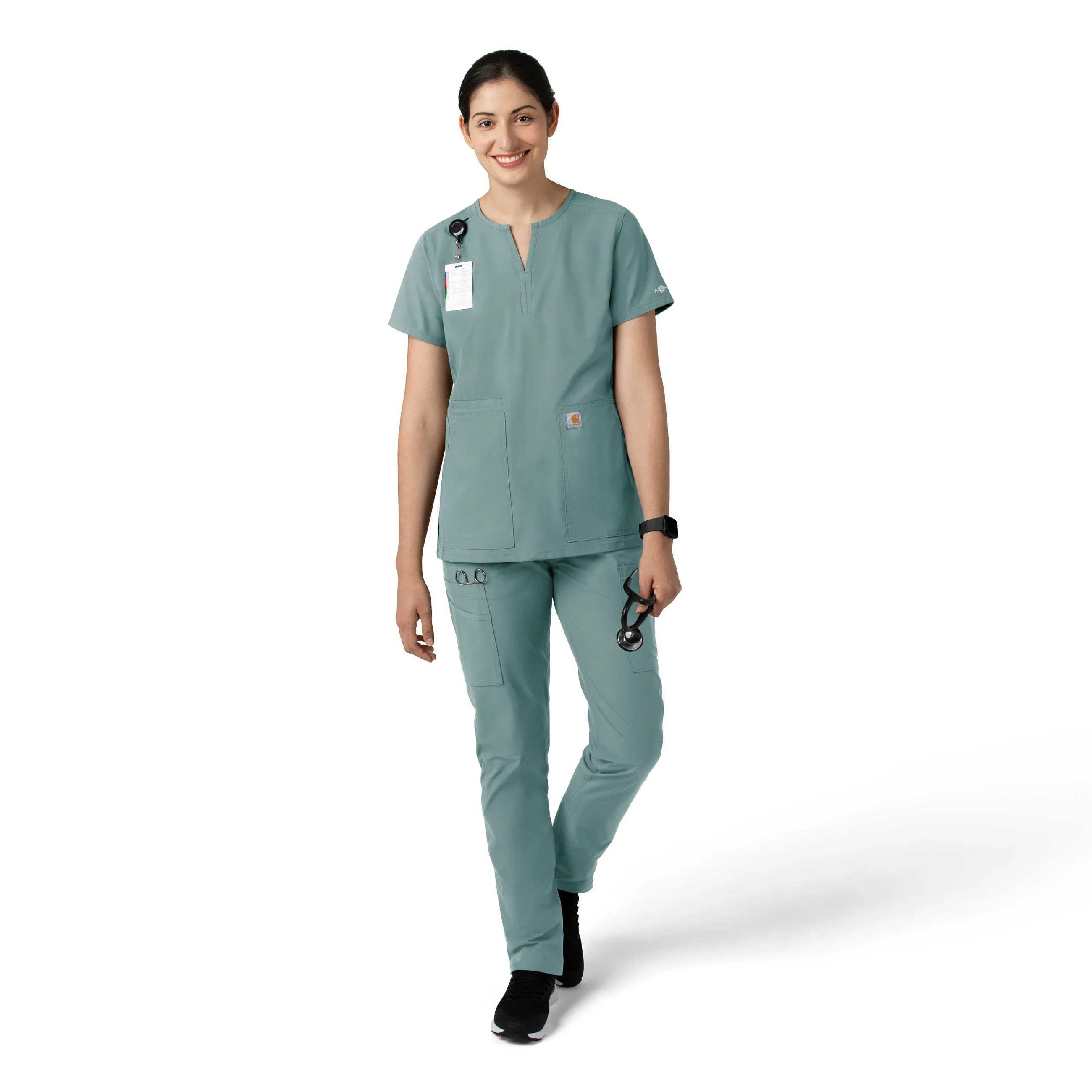 Force Essentials C51213 Straight Leg Scrub Pants Summer Blue